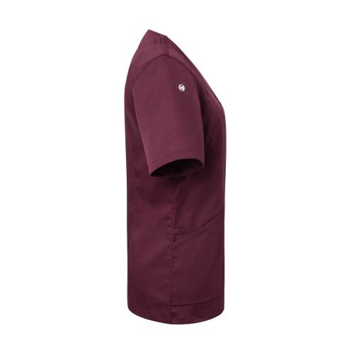 KARLOWSKY Essential | Damen Kurzarm-Kasack (aubergine) KS63